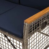  Vrtni set sofe za opuštanje Podesiva Siva i tamnoplava | shoptok.hr