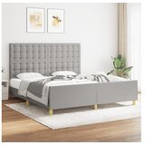  Okvir Za krevet s uzglavljem svjetlosivi 180x200 cm od tkanine | shoptok.hr