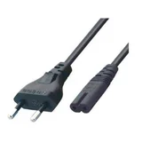 Power cord 1,8m EU input 2 pin plug