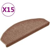  Prostirke za stepenice 15 kom 65x24x4 cm Smeđe poluokrugle velike | shoptok.hr