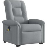 vidaXL Masažni naslonjač na podizanje od tkanine svjetlosivi | shoptok.hr