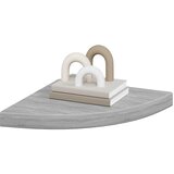  Kutna zidna polica siva boja betona 35 x 35 x 3,8 cm MDF | shoptok.hr