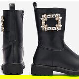 Resti Women's black eco-leather boots with embellishment Xetika - Footwear | ePonuda.com