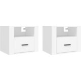 Maison Chic Stenski Dvo delni komplet Nočne omarice - Nočne mize bela 50x36x40 cm, (21687719) Cene