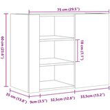vidaXL Zidni ormarić boja hrasta sonome 75x35x60 cm konstruirano drvo | shoptok.hr