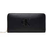 Calvin Klein Velika ženska denarnica Bold Ck Long Zip Around LV04F1077G Črna Cene