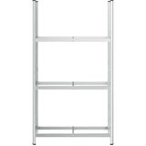 vidaXL 3-slojna polica za gume srebrna 110x40x200 cm čelik | shoptok.hr