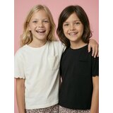 Sinsay Pamučne majice s dekorativnim volanima 2 pack | shoptok.hr