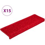  Prostirke za stepenice 15 kom 65x21x4 cm crvene pravokutne rubove | shoptok.hr