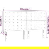  Posteljno vzglavje črno 200x5x118/128 cm umetno usnje, (20736169) | Shoptok.si