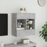 TV ormarić s LED svjetlima siva boja betona 58,5x30x60,5 cm | Eponuda.com