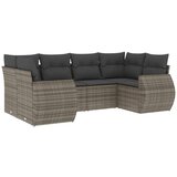  The Living Store Vrtna sedežna garnitura 6-delna z blazinami siv poli ratan - Vrtna Sedežna Garniture, (21447740) | Shoptok.si