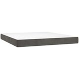  Box spring postelja z vzmetnico LED temno siva 160x200 cm žamet, (20936934) | Shoptok.si