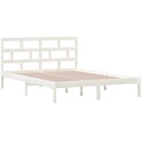  Okvir za krevet od masivnog drva bijeli 150 x 200 cm veliki | Eponuda.ba