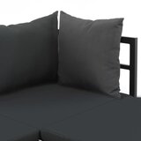  2dijelna vrtna kutna garnitura s jastucima od aluminija i WPC-a | Eponuda.com