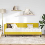  Kutni krevetni okvir s madracem s uzglavljem 2 kom. Žuta Baršun | shoptok.hr