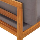  Kutna sofa s tamnosivim jastucima masivno bagremovo drvo | shoptok.hr