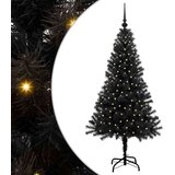 vidaXL Božično drevo med 150 LED z stojalom Črna 150 cm PVC | Shoptok.si