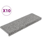  Prostirke za stepenice 10 kom 65x21x4 cm sive s pravokutnim rubom | shoptok.hr
