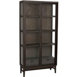 Rowico Smeđa vitrina u dekoru hrasta s kliznim vratima 100x203 cm Hazelton – | shoptok.hr