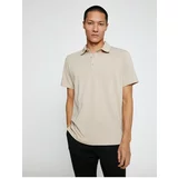 Koton Polo T-shirt - Ecru - Slim