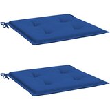  Jastuci za vrtne stolice 2 kom plavi 50x50x4 cm od tkanine | shoptok.hr