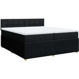 vidaXL Krevet s oprugama i madracem crni 200x200 cm od tkanine | shoptok.hr