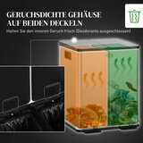  2 x 20 L dvostruke kante za otpad otvaranje na pedalu lako se čiste nehrđajući čelik plastika srebrna | shoptok.hr