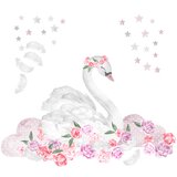  Zidni ukras SECRET GARDEN Swan - Ružičasti labud | shoptok.hr