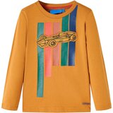 vidaXL Dječja majica dugih rukava tamna oker boja 104 | shoptok.hr