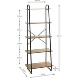 CARRYHOME regal 60/164/36 cm črna, barve hrasta | Shoptok.si