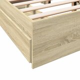  Okvir za krevet s ladicama boja hrasta 140x190 cm drveni | shoptok.hr