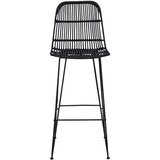 Barska stolica 2 pcs Crna 44 x 55 x 109 cm Ratan i Čelik | shoptok.hr