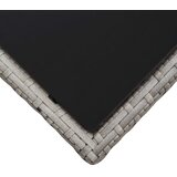  Stolić za kavu sivi 45 x 45 x 40 cm od poliratana i stakla | Eponuda.com