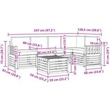  Set vanjskih sofa 6 kom. Prirodna i bež Poliester | shoptok.hr
