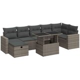 vidaXL 8-dijelni set vrtnih sofa od poliratana s jastucima sivi | shoptok.hr