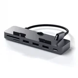 aluminum type-c clamp pro hub (3x usb 3.0,MicroSD) - silver