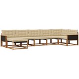  Set vanjskih sofa 7 kom. Prirodna i bež Čvrsto drvo akacije | Eponuda.ba