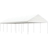 vidaXL Paviljon s streho bel 13,38x4,08x3,22 m polietilen Cene