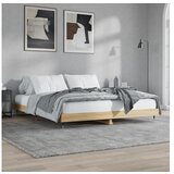 vidaXL Posteljni okvir sonoma hrast 150x200 cm inženirski le Cene