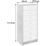 Mömax komoda 4-you new, bela, barva hrasta | Shoptok.si