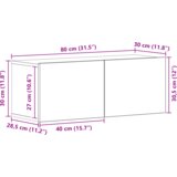  Komplet TV omaric 7 pcs Črna Orehovina Konstruiran les - - črna - 75.76 - 80 x 30 x 30 cm - 2025--Uvoz_2 | Shoptok.si