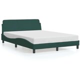  Posteljni okvir brez vzmetnice temno zelen 140x190 cm žamet | Shoptok.si
