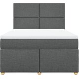  Krevet s oprugama i madracem tamnosivi 140x190 cm od tkanine | shoptok.hr