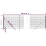  Ograda od žičane mreže antracit 1 6 x 25 m od pocinčanog čelika | shoptok.hr