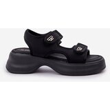 Boto Fabric Lightweight Platform Sandals Black Deniffia | shoptok.hr