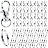 INF 40 kosov kovinski vsestranski praktični obesek za ključe z obročkom Silver, (21247920) | Shoptok.si