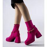 Gemre Pink insulated ankle boots with a pendant Saviore | shoptok.hr