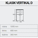 Pino Art Klasik Vertikal D toaletni ORMARIĆ | Eponuda.com