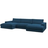 Bobochic Paris Tamno plava kutna garnitura od samta (u obliku slova "U") Leonard – | shoptok.hr